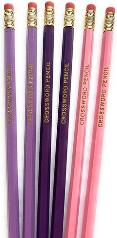 Crossword Pencils Set, 6-Pack, Crossword Gift, Puzzler Gift (Orange/Black/White) in Saudi Arabia