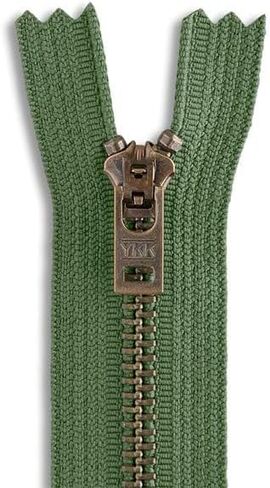 9 Inch Antique Brass Jean Zipper #5 Heavy Duty Metal Sewing Zipper for Jeans, Pants, Jackets, Bags, and DIY Craft Projects (Black) in Saudi Arabia