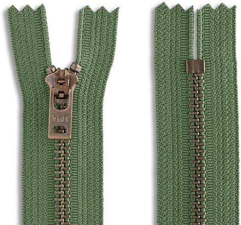 9 Inch Antique Brass Jean Zipper #5 Heavy Duty Metal Sewing Zipper for Jeans, Pants, Jackets, Bags, and DIY Craft Projects (Black) in Saudi Arabia