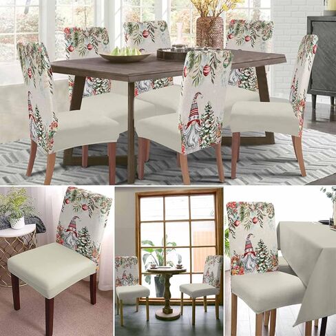 Savannan Chair Covers for Dining Room Set of 6,Stretch Dining Chair Slipcover Removable Chair Protector Covers, Watercolor Peacock Feather Teal Blue Turquoise Floral Green Leaf in Kuwait