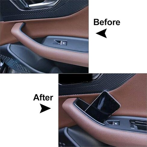 Compatible with Audi Q7 Q8 2016 2017 2018 2019-2024 Car Door Armrest Organizer Interior Front Rear Storage Box Tray Container Accessories (Front door 2pcs) in Saudi Arabia