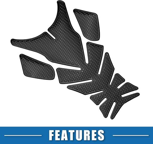 Universal 3D Motorcycle Gas Tank Decal 7.76''x5.63'' Gas Tank Protector Sticker Fuel Oil Gas Tank Pad Protector Sticker Decal PVC Rubber Black in Saudi Arabia