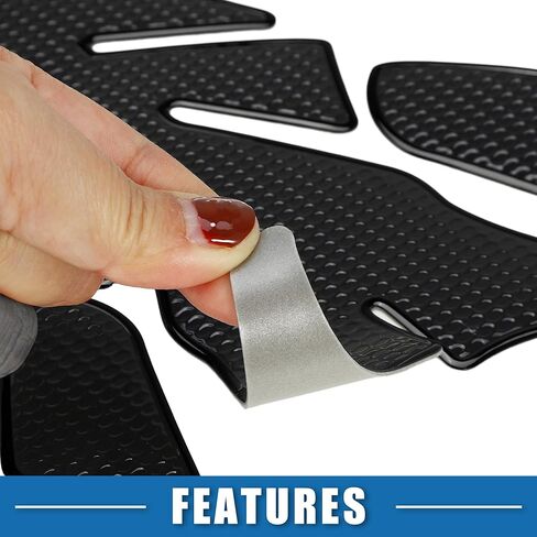 Universal 3D Motorcycle Gas Tank Decal 7.76''x5.63'' Gas Tank Protector Sticker Fuel Oil Gas Tank Pad Protector Sticker Decal PVC Rubber Black in Saudi Arabia