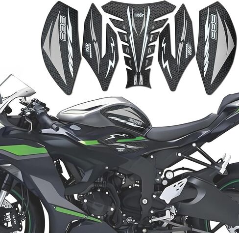 for Ninja ZX6R ZX 6R ZX-636 Ninja zx6r zx636 2025 2024 2023-2009 New Accessories Fuel Tank Sticker Motorcycle Fuel Tank Traction pad zx6r Fuel Tank Grip Fuel Tank Sticker Fuel Tank Grip (Grey) in Saudi Arabia