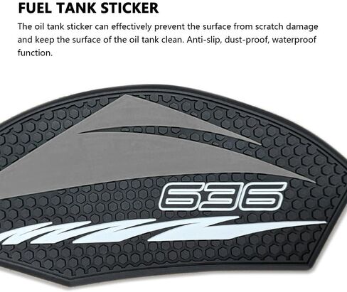 for Ninja ZX6R ZX 6R ZX-636 Ninja zx6r zx636 2025 2024 2023-2009 New Accessories Fuel Tank Sticker Motorcycle Fuel Tank Traction pad zx6r Fuel Tank Grip Fuel Tank Sticker Fuel Tank Grip (Grey) in Saudi Arabia