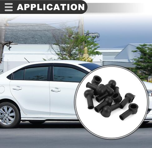 Motoforti Universal Terminal Insulating Cover, Rubber, Black, 10 Pcs in Saudi Arabia