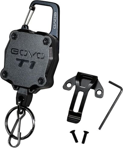 GOVO T1 Retractable Keychain, 9.5 Oz Retraction Force, 34" Steel Cable in Saudi Arabia