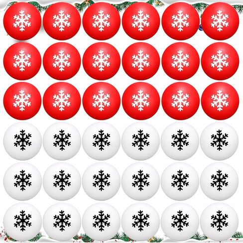 Kasyat 36 Pcs Christmas Stress Ball Snowman Stress Relief Toys Cute Snowflake Christmas Party Favors for Party Bag Filler Stocking Stuffers Gifts Suitable for Ages Above 3(Snowman) in Saudi Arabia
