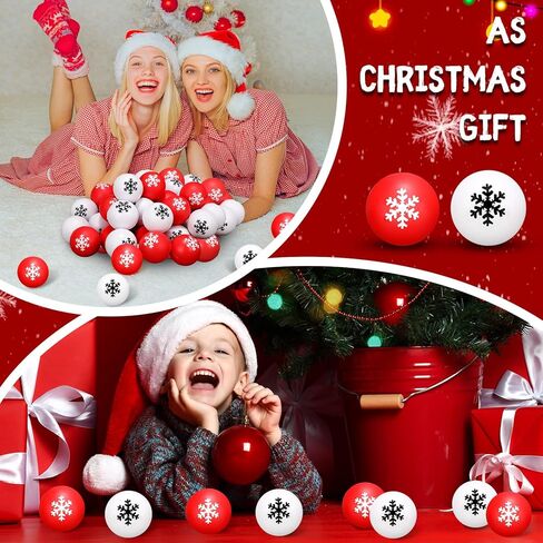 Kasyat 36 Pcs Christmas Stress Ball Snowman Stress Relief Toys Cute Snowflake Christmas Party Favors for Party Bag Filler Stocking Stuffers Gifts Suitable for Ages Above 3(Snowman) in Saudi Arabia