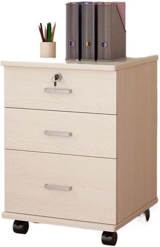 Filing Cabinet Low Cabinet with Drawer File Cabinet File Storage Cabinet Simple Locking Mobile Office File Cabinet File Storage Cabinets(Brown) in Kuwait
