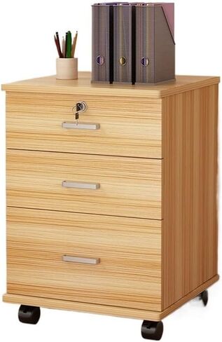 Filing Cabinet Low Cabinet with Drawer File Cabinet File Storage Cabinet Simple Locking Mobile Office File Cabinet File Storage Cabinets(Brown) in Saudi Arabia