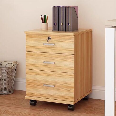 Filing Cabinet Low Cabinet with Drawer File Cabinet File Storage Cabinet Simple Locking Mobile Office File Cabinet File Storage Cabinets(Brown) in Saudi Arabia