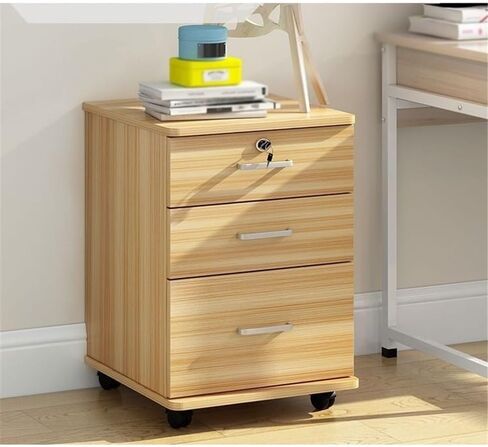 Filing Cabinet Low Cabinet with Drawer File Cabinet File Storage Cabinet Simple Locking Mobile Office File Cabinet File Storage Cabinets(Brown) in Saudi Arabia