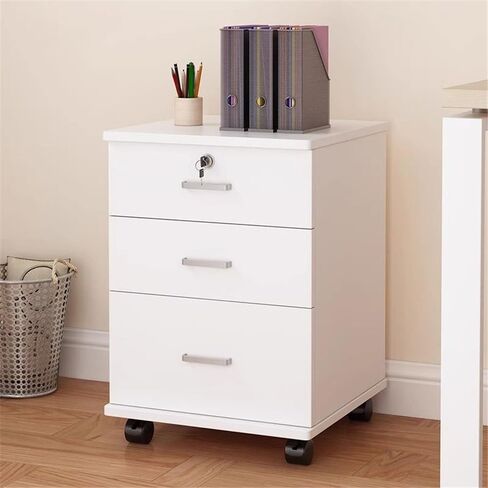 Filing Cabinet Low Cabinet with Drawer File Cabinet File Storage Cabinet Simple Locking Mobile Office File Cabinet File Storage Cabinets(Brown) in Saudi Arabia