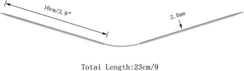 Circular Knitting Needles for Beginners, 3Pcs Size US 1 (2.25mm) Fixed Circle Needles with Magic Loop Round Stainless Steel Knitting Set for Handmade DIY Projects Like Sweater, Scarf, Gloves, ect in Saudi Arabia