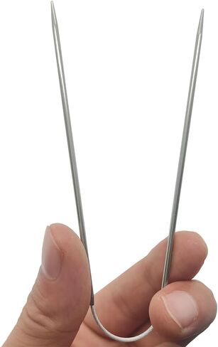Circular Knitting Needles for Beginners, 3Pcs Size US 1 (2.25mm) Fixed Circle Needles with Magic Loop Round Stainless Steel Knitting Set for Handmade DIY Projects Like Sweater, Scarf, Gloves, ect in Saudi Arabia
