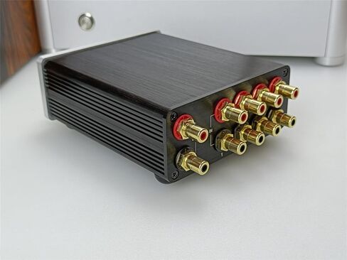 U31 Premium RCA switch box, 3 in 1 out audio switch, stereo switch box with signal lossless, sturdy aluminum case strong anti-interference, Compact Connector Distributor RCA Splitter boxes in Kuwait