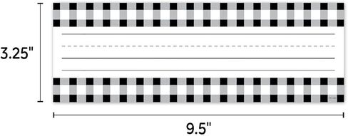 Creative Teaching Press Dots on Black Name Plates (4499), Multi/Black, 3-1/2 X 9 in in Saudi Arabia