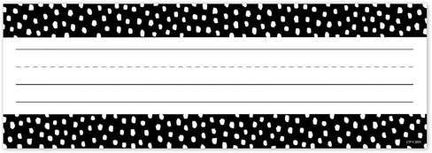 Creative Teaching Press Dots on Black Name Plates (4499), Multi/Black, 3-1/2 X 9 in in Saudi Arabia