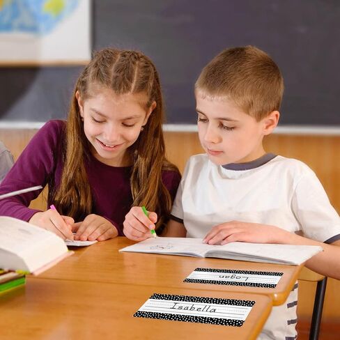 Creative Teaching Press Dots on Black Name Plates (4499), Multi/Black, 3-1/2 X 9 in in Saudi Arabia