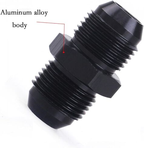 16AN Male Flare to 16AN ORB Aluminum Straight Black Male Fuel Rail Adapter Fitting,(Pack of 2) in Saudi Arabia