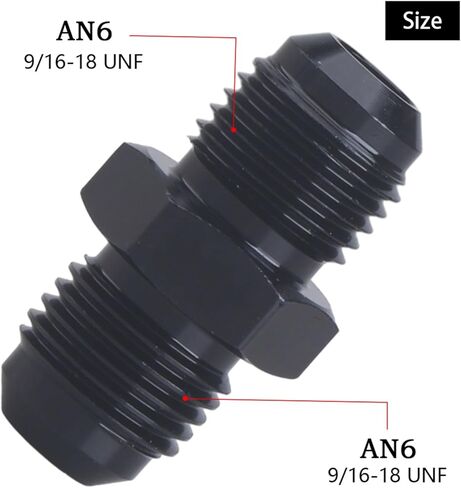 16AN Male Flare to 16AN ORB Aluminum Straight Black Male Fuel Rail Adapter Fitting,(Pack of 2) in Saudi Arabia