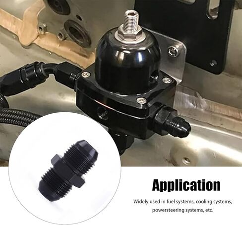 16AN Male Flare to 16AN ORB Aluminum Straight Black Male Fuel Rail Adapter Fitting,(Pack of 2) in Saudi Arabia