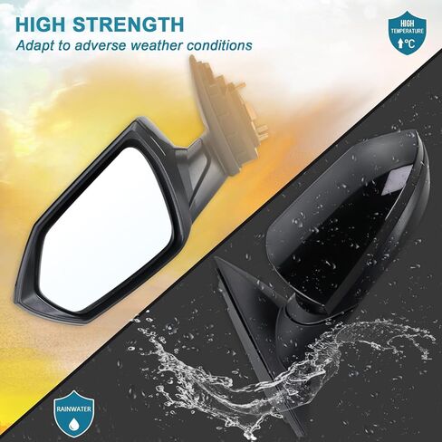 Right Passenger Side Mirror Compatible With 2021 2022 2023 2024 2025 Hyundai Elantra With Manual Folding Power Glass Heated Blind Spot Turn Signal Black Replace#87620AA170(8Pins) in Saudi Arabia