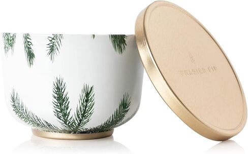 Thymes Outdoor Citronella Grove Poured Candle Tin - Gold Lid - Scented Candle with Notes of Olive Leaf, Citronella, Lemongrass, and Gardenia That Pair with Earthy Notes of Sage and Cedarwood (6.5 oz) in Saudi Arabia