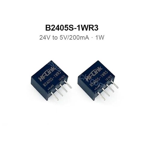 2pcs/Lot B2405S-1WR3 24V to 5V 200mA DC DC Isolated Step-Down Power Supply Module Low Ripple Smart Home in Saudi Arabia
