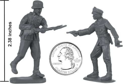 BMC CTS WW2 German Infantry Plastic Army Men - 32pc Gray Soldier Figures in Saudi Arabia