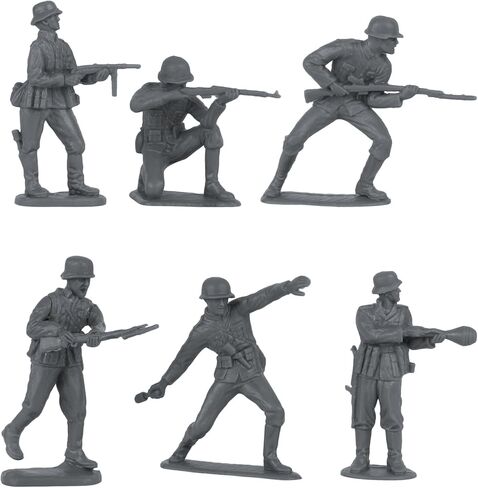 BMC CTS WW2 German Infantry Plastic Army Men - 32pc Gray Soldier Figures in Saudi Arabia