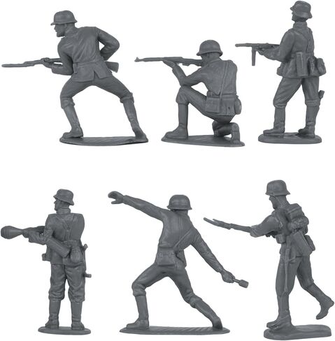 BMC CTS WW2 German Infantry Plastic Army Men - 32pc Gray Soldier Figures in Saudi Arabia