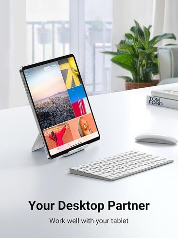 UGREEN Tablet Stand Holder Adjustable Portable Desktop Dock Office Compatible with iPad Pro 11 9.7 10.5 Air Mini 5 4 3 2 iPhone 17 16 15 14 13 12 Black in Kuwait