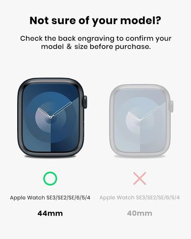 جراب متين من amBand M3 مع حزام مصمم لساعة Apple Series SE2/SE/6/5/4 مقاس 44 ملم - أسود in Kuwait