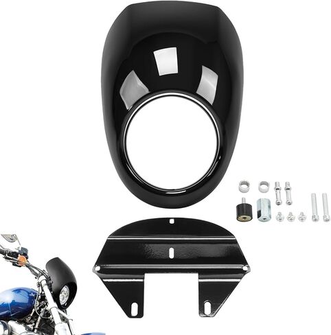 Headlight Fairing Mask Front Cowl Fork For Harley Sportster Dyna FX XL 883 1200 in Saudi Arabia