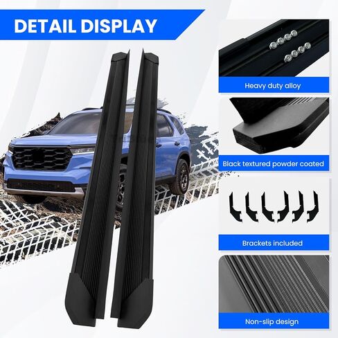 Running Boards Fit for 2023-2026 Honda Pilot Aluminum Side Steps 600 LBS Load, 2 PCS Right and Left Side Step Rail Removable Nerf Bars with Brackets in Saudi Arabia