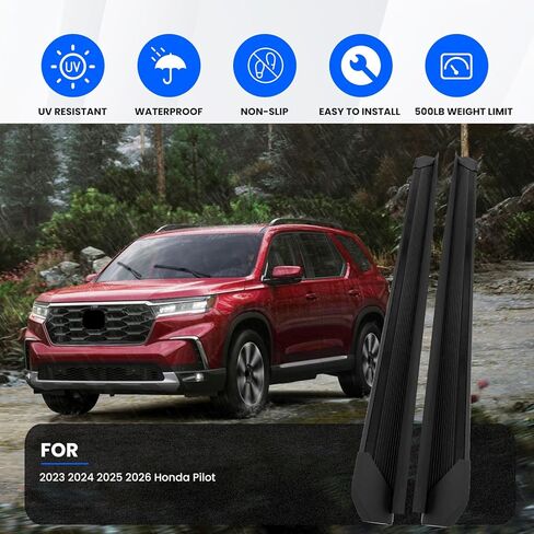 Running Boards Fit for 2023-2026 Honda Pilot Aluminum Side Steps 600 LBS Load, 2 PCS Right and Left Side Step Rail Removable Nerf Bars with Brackets in Saudi Arabia