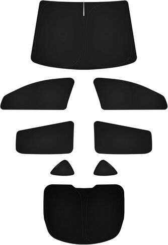 2024 Model 3 Highland Roof Sunshades, 2 in 1 Ice Crystal Sunshades for 2024 Refreshed Tesla Model 3 Glass Roof Sunshades with Triangular Sunshades UV/Sun Protection Heat Insulation (Black) in Kuwait