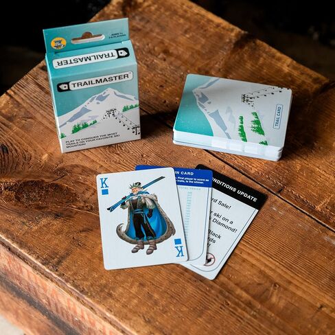 لعبة بطاقة Trailmaster، لعبة بناء درب الجبل الإستراتيجية للمتزلجين، هدية للمتزلجين والمتزلجين على الجليد، ليلة ألعاب عائلية خالية من الشاشة، ألعاب السفر in Kuwait