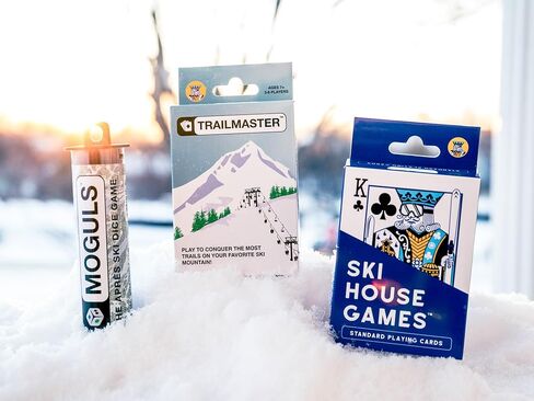 لعبة بطاقة Trailmaster، لعبة بناء درب الجبل الإستراتيجية للمتزلجين، هدية للمتزلجين والمتزلجين على الجليد، ليلة ألعاب عائلية خالية من الشاشة، ألعاب السفر in Kuwait