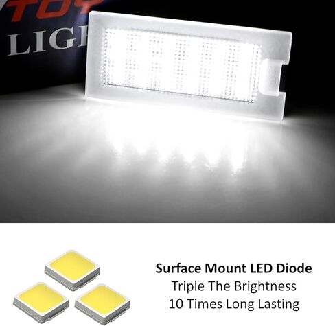 iJDMTOY OEM-Fit 3W Full LED License Plate Light Kit Compatible With 2009-2020 Dodge Journey (Fiat Freemont), Powered By 18-Piece Xenon White LED Diodes in Saudi Arabia
