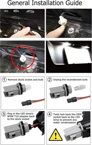 iJDMTOY OEM-Fit 3W Full LED License Plate Light Kit Compatible With 2009-2020 Dodge Journey (Fiat Freemont), Powered By 18-Piece Xenon White LED Diodes in Saudi Arabia