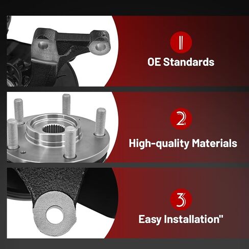 686-365 ‎686-364 Front Left & Right Steering Knuckle Compatible with Kia Soul 1.6L 2.0L 2014-2016, Driver Passenger Side Spindle Knuckle w/Wheel Bearing Hub, 51716-B2050 51716-B2050 in Saudi Arabia