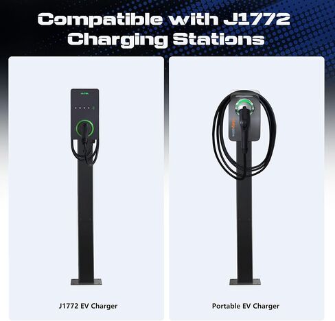 حامل شاحن EV عالي التحمل في الهواء الطلق لمحطات شحن السيارات الكهربائية من الجيل 3، حامل شاحن EV مقاوم للتآكل متوافق مع موصل Tesla المحمول وشاحن J1772 in Kuwait