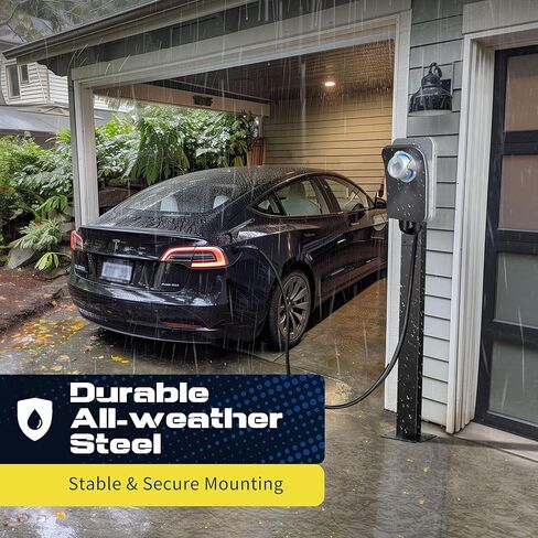 حامل شاحن EV عالي التحمل في الهواء الطلق لمحطات شحن السيارات الكهربائية من الجيل 3، حامل شاحن EV مقاوم للتآكل متوافق مع موصل Tesla المحمول وشاحن J1772 in Kuwait