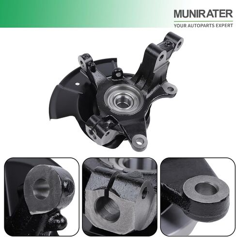 munirater Front Left Steering Knuckle and Wheel Hub Bearing Assembly Replacement for Edge 2011-2014 in Saudi Arabia