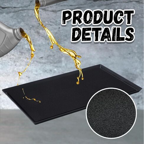وعاء تنقيط الزيت بدون وسادة ترشيش مقاس 47 × 29.3 × 1.6 بوصة وعاء تنقيط الزيت أسفل السيارة كبير جدًا لمستلزمات ماكينات جراج السيارات in Kuwait