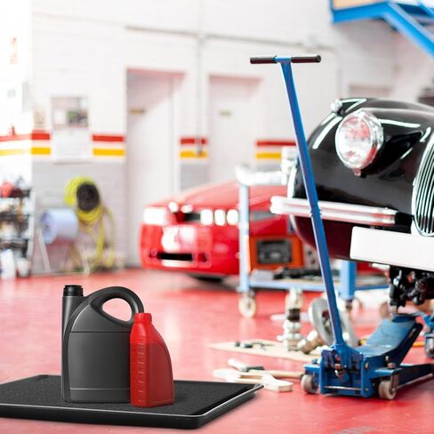 وعاء تنقيط الزيت بدون وسادة ترشيش مقاس 47 × 29.3 × 1.6 بوصة وعاء تنقيط الزيت أسفل السيارة كبير جدًا لمستلزمات ماكينات جراج السيارات in Kuwait