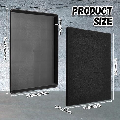 وعاء تنقيط الزيت بدون وسادة ترشيش مقاس 47 × 29.3 × 1.6 بوصة وعاء تنقيط الزيت أسفل السيارة كبير جدًا لمستلزمات ماكينات جراج السيارات in Kuwait